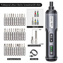Cordless Rechargeable Electric Screwdriver Set Household Maintenance Repair