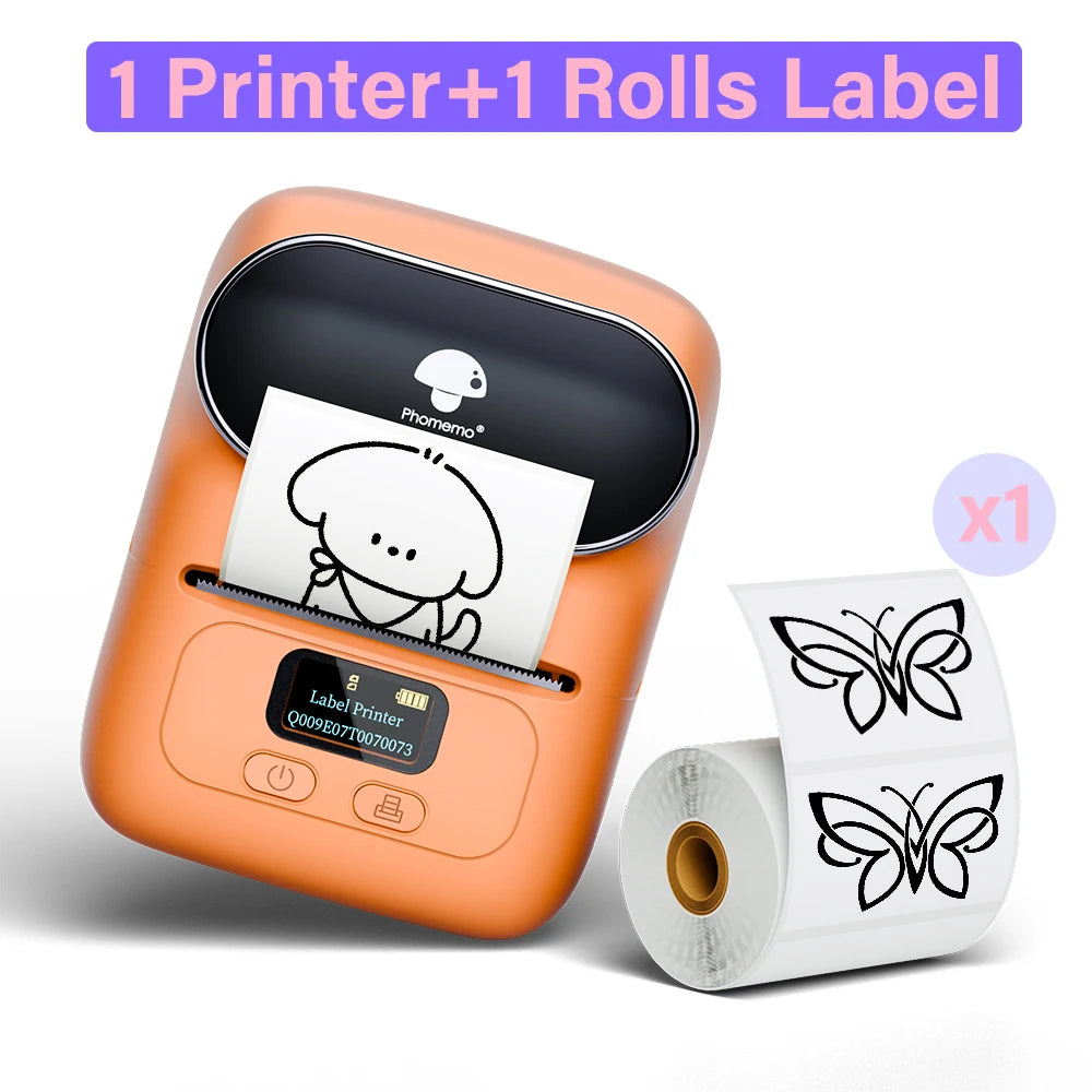 Portable Bluetooth Sticker Mini Printer Barcode Label Maker