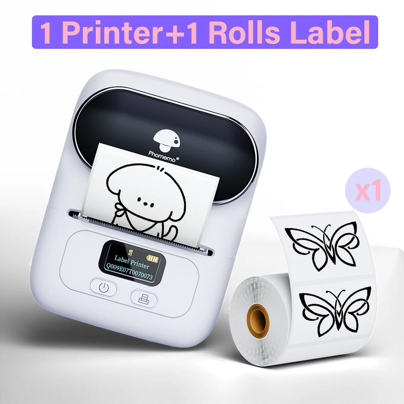 Portable Bluetooth Sticker Mini Printer Barcode Label Maker