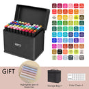 Dual Tip Permanent Art Sketch Markers for Illustration - 12-120 Colors Available