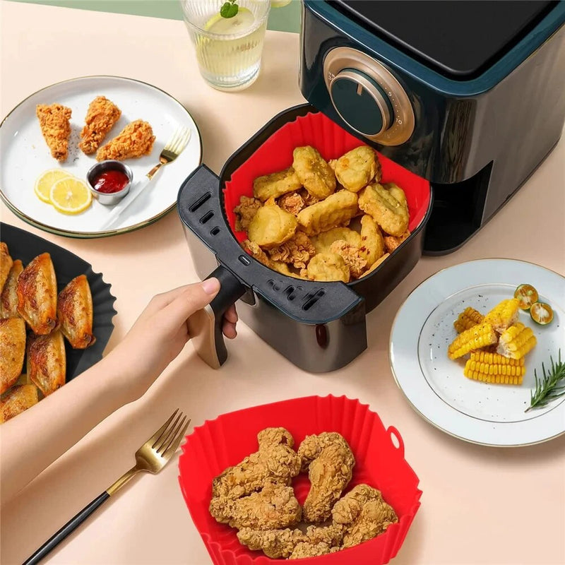 Reusable Airfryer Pan Silicone Air Fryers Oven Baking Tray