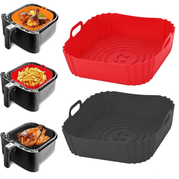 Reusable Airfryer Pan Silicone Air Fryers Oven Baking Tray