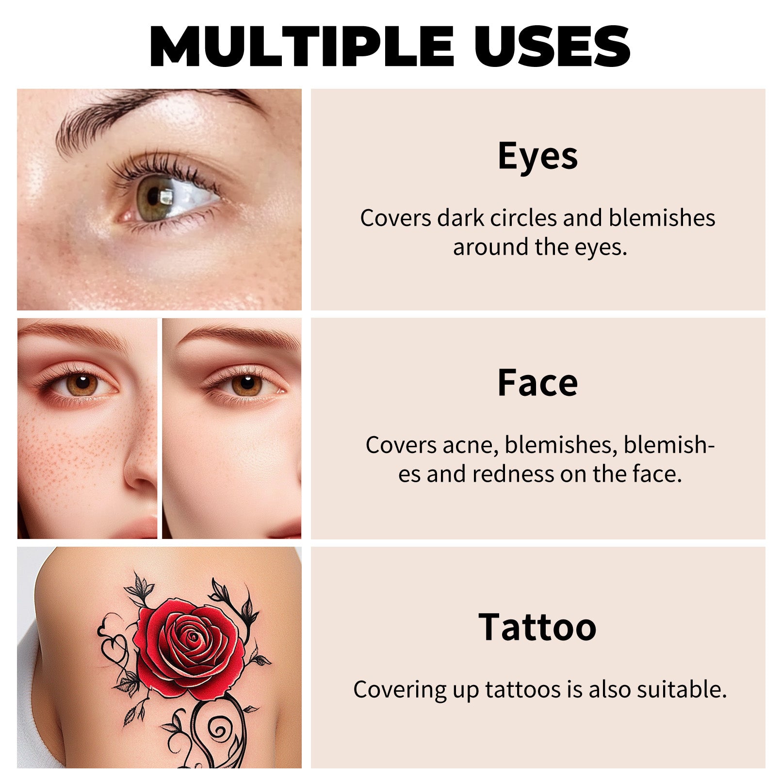 Waterproof Full Coverage Concealer