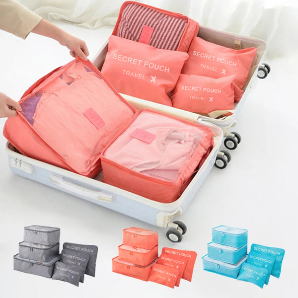 6-Piece Waterproof Travel Storage Bags