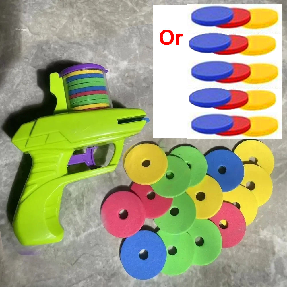 Outdoor Shooting Games Interactive Foam Disc Gun Toy