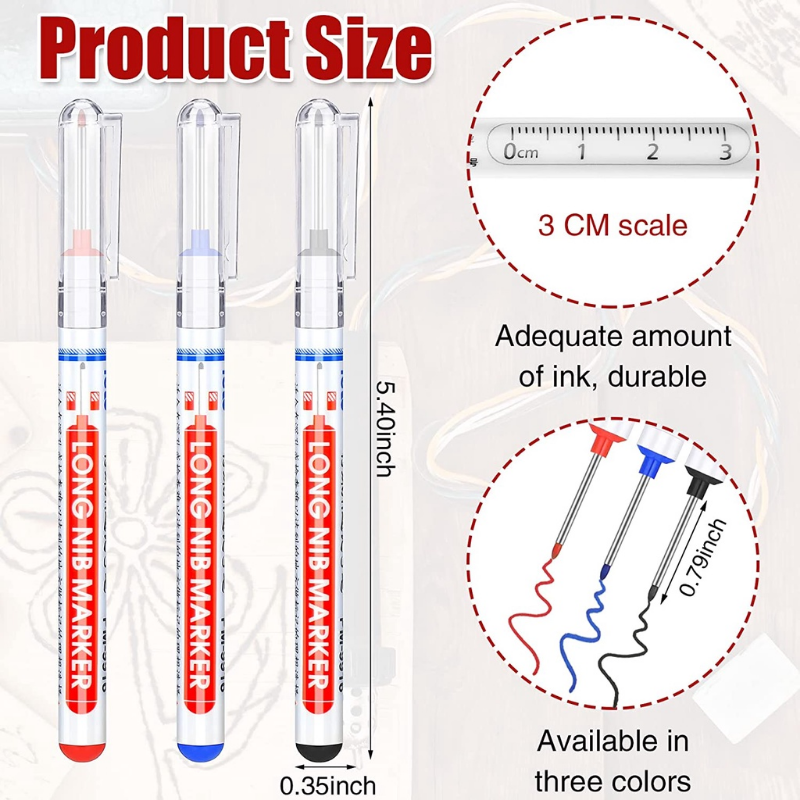 Deep Hole Long Nib Head Marker