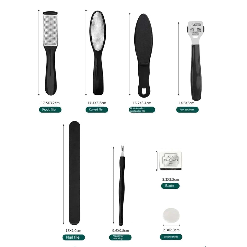 8 PCS Foot Grinder To Remove Dead Skin Calluses Household Pedicure Foot Shaving