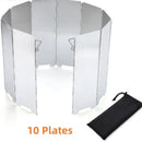 10 Plates Aluminum Alloy Ultralight Foldable Stove Windscreen