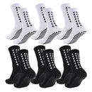 6 Pairs Unisex Football Grip Socks Towel Bottom Sport Socks