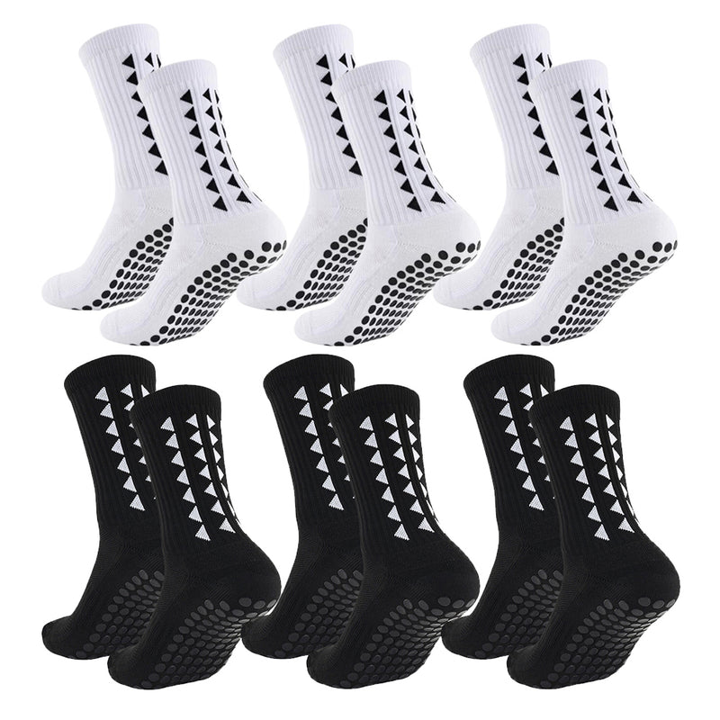 6 Pairs Unisex Football Grip Socks Towel Bottom Sport Socks