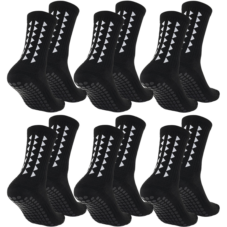 6 Pairs Unisex Football Grip Socks Towel Bottom Sport Socks