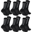 6 Pairs Unisex Football Grip Socks Towel Bottom Sport Socks