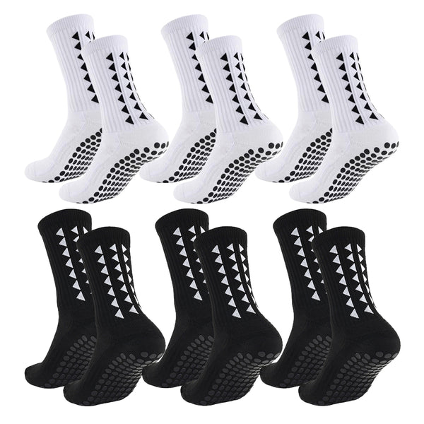 6 Pairs Unisex Football Grip Socks Towel Bottom Sport Socks