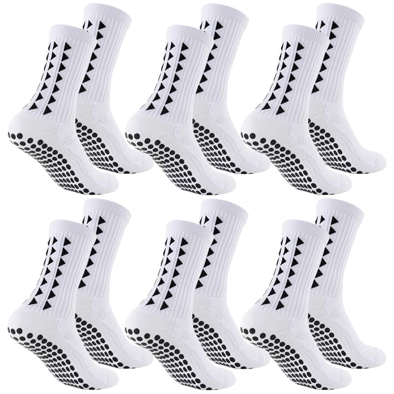 6 Pairs Unisex Football Grip Socks Towel Bottom Sport Socks