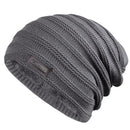 Unisex Fur Lined Beanie Hat Keep Warm Winter Hat