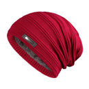 Unisex Fur Lined Beanie Hat Keep Warm Winter Hat