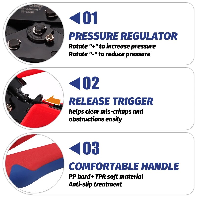 Crimping Tool Set For Dupont JST MOLEX Terminals
