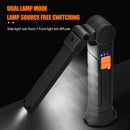 Portable COB LED Flashlight USB Rechargeable Magnetic Work Light