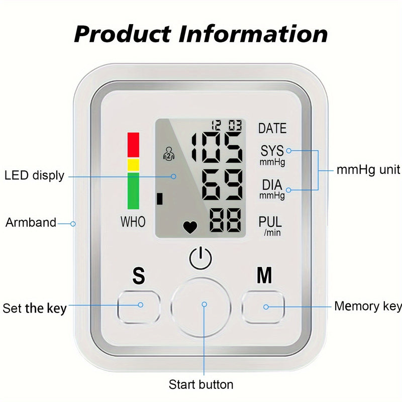 Upper Arm Automatic Blood Pressure Monitor