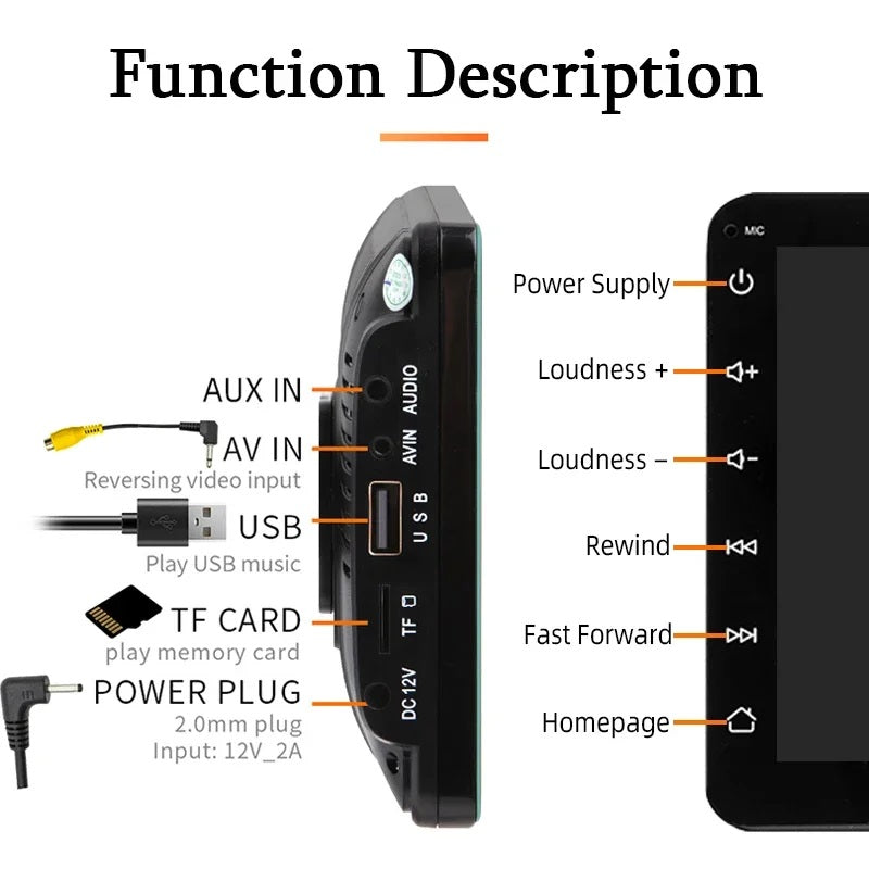 7 inch Car Radio Multimedia Video Player