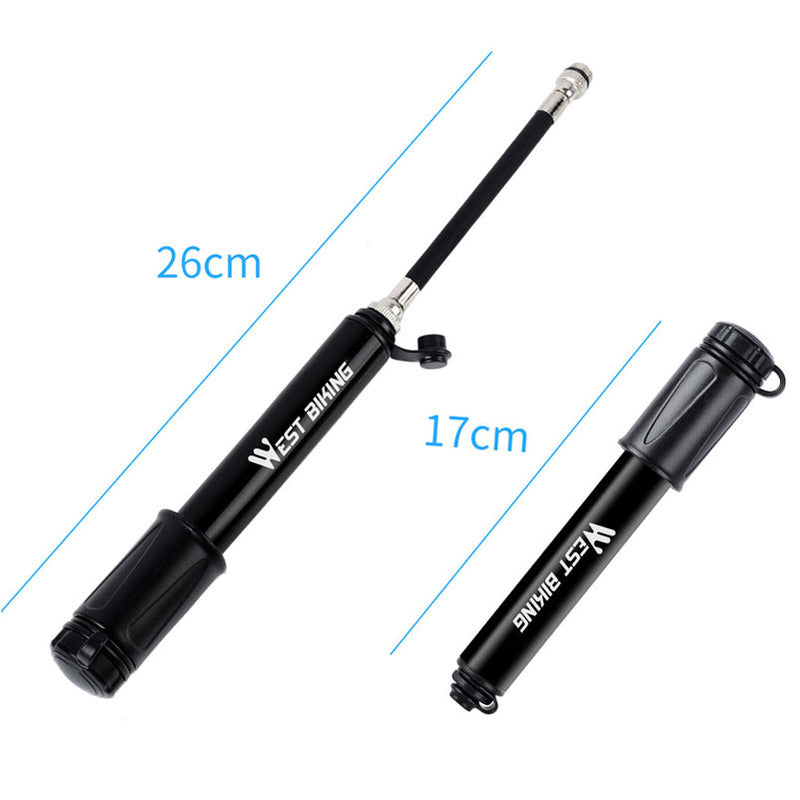 100Psi Mini Bike Pump Aluminum Alloy Bicycle Hand Air Pump