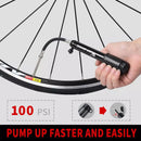 100Psi Mini Bike Pump Aluminum Alloy Bicycle Hand Air Pump