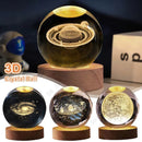 Unique 3D Crystal Ball Night Light Table Glowing Galaxy Lamp