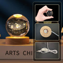 Unique 3D Crystal Ball Night Light Table Glowing Galaxy Lamp