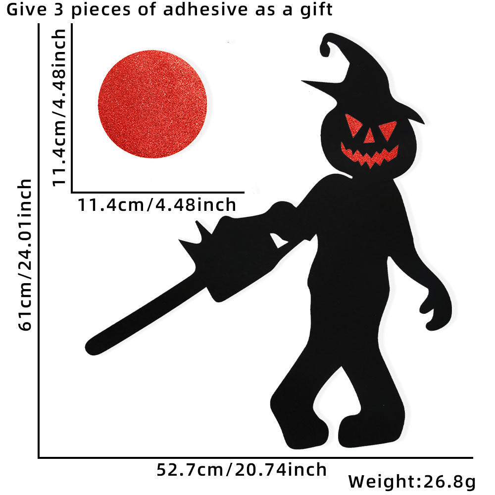 Halloween Decoration Room Door Stickers Window Ghost