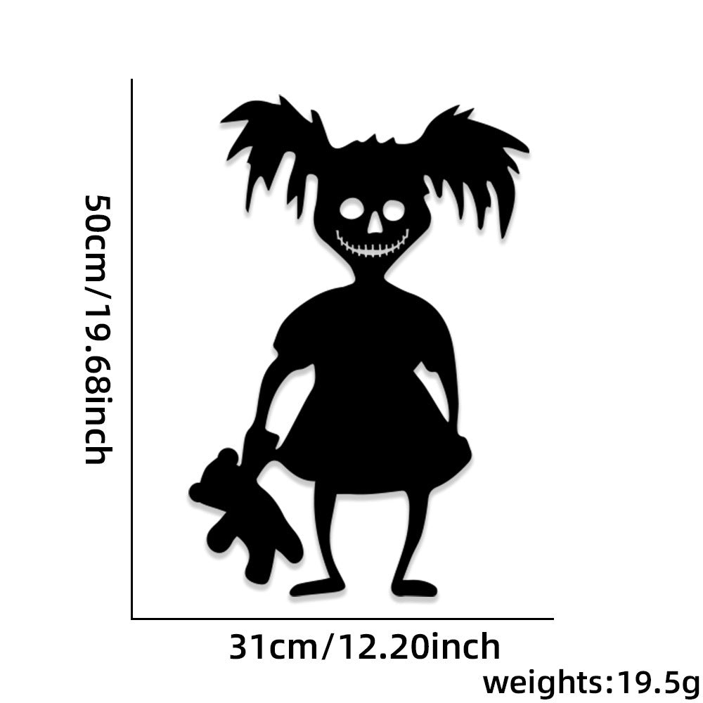 Halloween Decoration Room Door Stickers Window Ghost