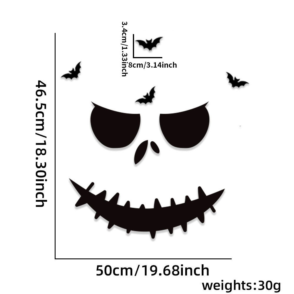 Halloween Decoration Room Door Stickers Window Ghost
