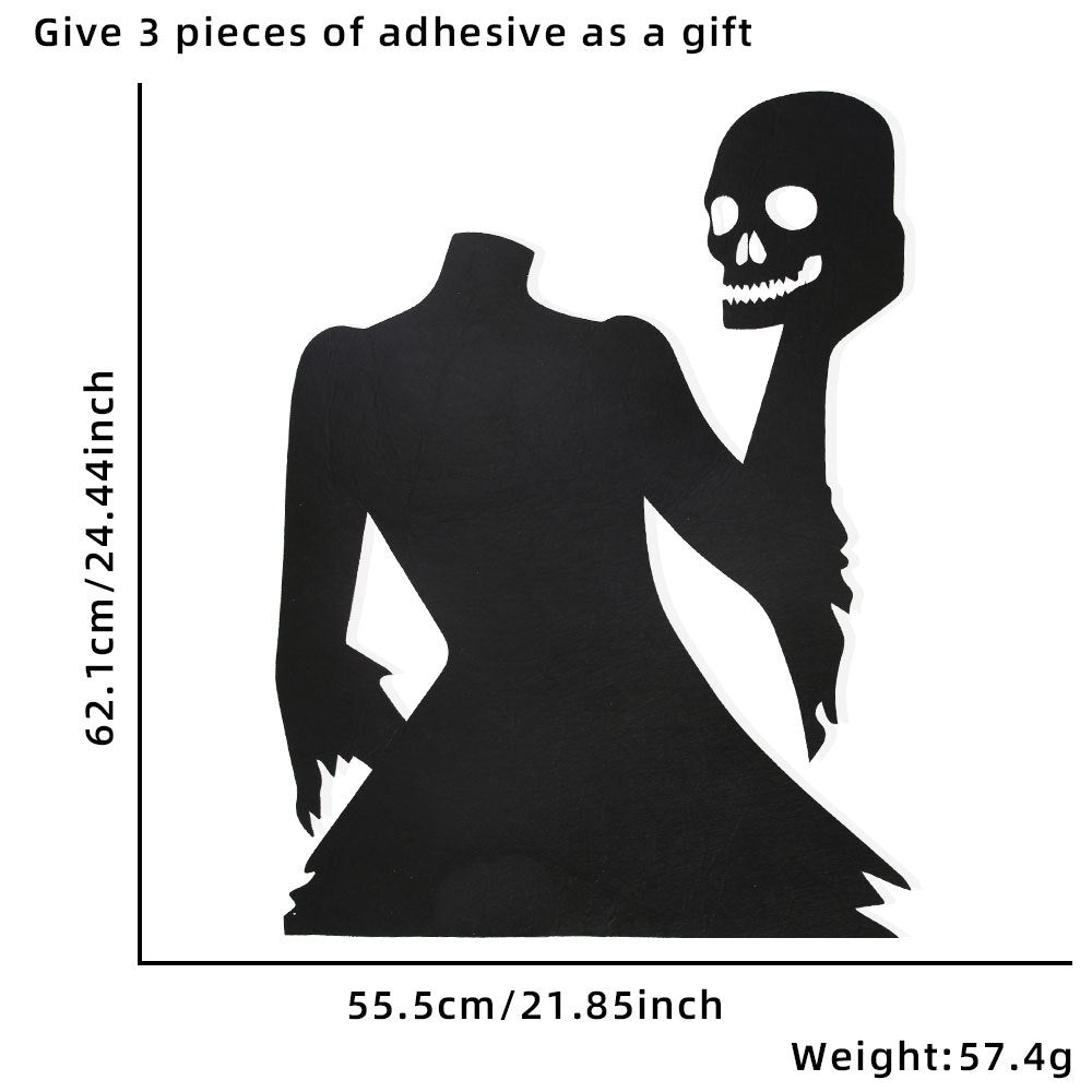 Halloween Decoration Room Door Stickers Window Ghost
