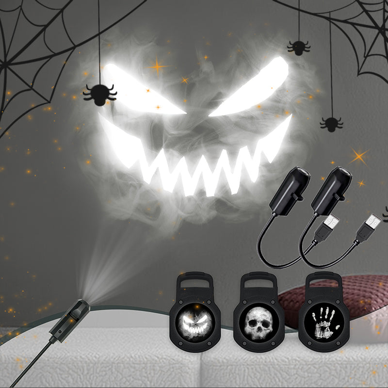 Halloween USB Projector Light 360 Degree Rotating Switchable Ghost Night Light