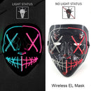 Neon LED Purge Mask Glow in The Dark Cosplay Horror Mask