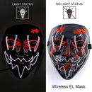 Neon LED Purge Mask Glow in The Dark Cosplay Horror Mask