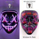 Neon LED Purge Mask Glow in The Dark Cosplay Horror Mask