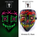 Neon LED Purge Mask Glow in The Dark Cosplay Horror Mask