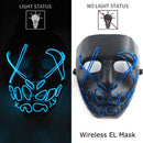 Neon LED Purge Mask Glow in The Dark Cosplay Horror Mask