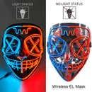 Neon LED Purge Mask Glow in The Dark Cosplay Horror Mask