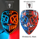 Neon LED Purge Mask Glow in The Dark Cosplay Horror Mask