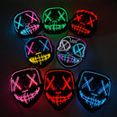Neon LED Purge Mask Glow in The Dark Cosplay Horror Mask