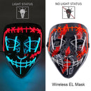 Neon LED Purge Mask Glow in The Dark Cosplay Horror Mask