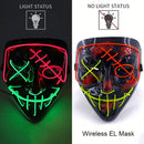 Neon LED Purge Mask Glow in The Dark Cosplay Horror Mask