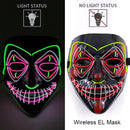 Neon LED Purge Mask Glow in The Dark Cosplay Horror Mask