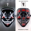 Neon LED Purge Mask Glow in The Dark Cosplay Horror Mask