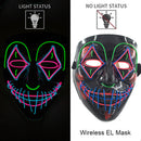 Neon LED Purge Mask Glow in The Dark Cosplay Horror Mask