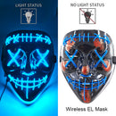 Neon LED Purge Mask Glow in The Dark Cosplay Horror Mask