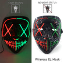Neon LED Purge Mask Glow in The Dark Cosplay Horror Mask