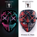 Neon LED Purge Mask Glow in The Dark Cosplay Horror Mask