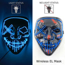 Neon LED Purge Mask Glow in The Dark Cosplay Horror Mask